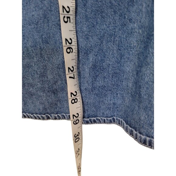 Bobbie Brooks Woman Size 14/16 Chambray Fall Embroidered Long Sleeve Blouse - Picture 8 of 10